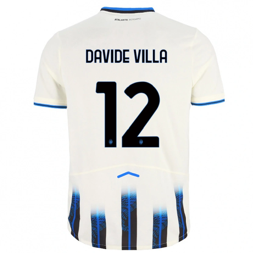 Danxen Dames Matteo Davide Villa #12 Wit Blauw Uitshirt Uittenue 2025/26 T-Shirt