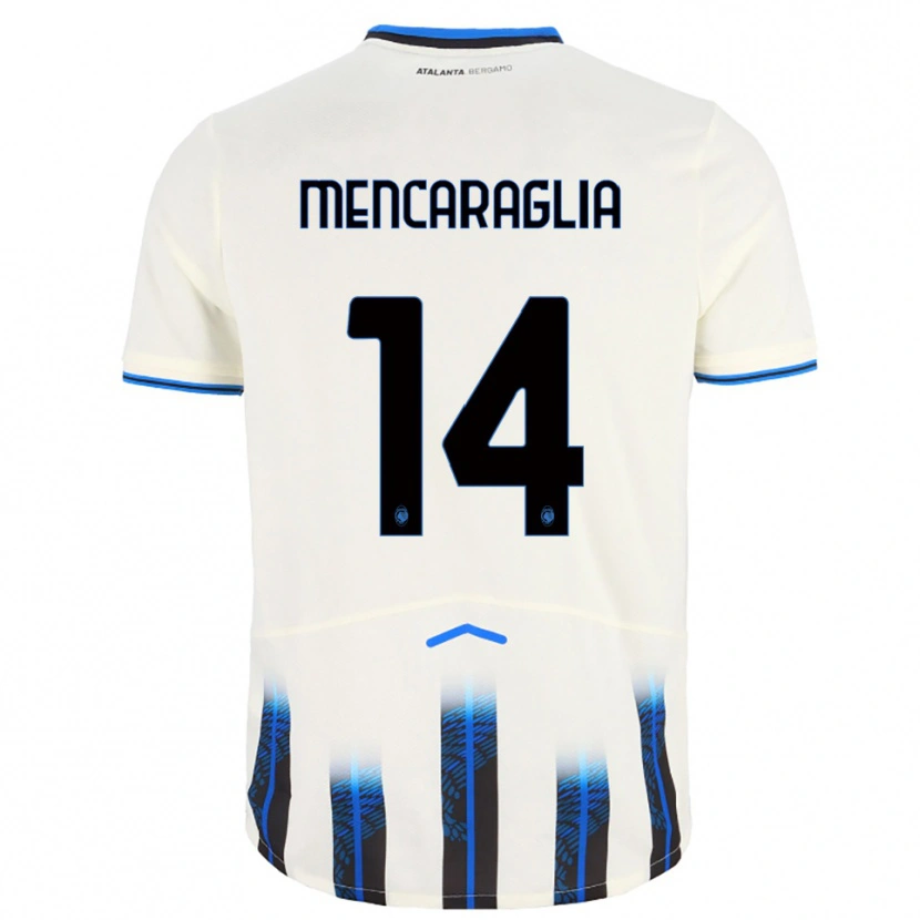 Danxen Dames Filippo Mencaraglia #14 Wit Blauw Uitshirt Uittenue 2025/26 T-Shirt