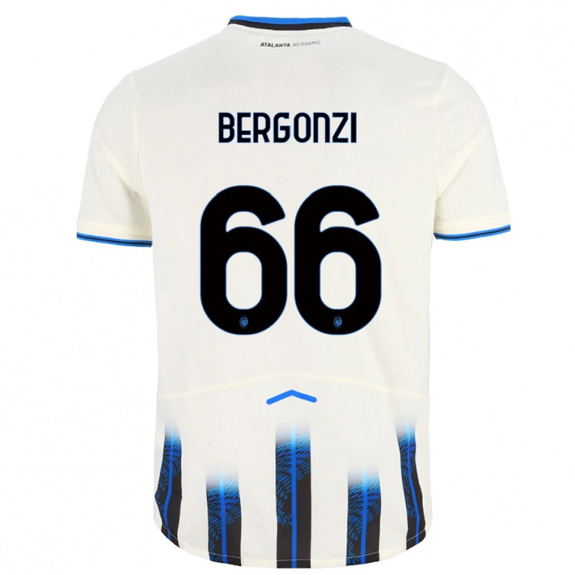 Danxen Dames Federico Bergonzi #66 Wit Blauw Uitshirt Uittenue 2025/26 T-Shirt