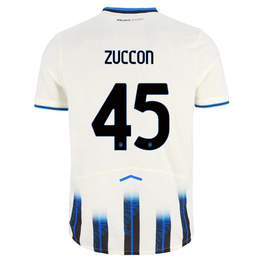 Danxen Dames Federico Zuccon #45 Wit Blauw Uitshirt Uittenue 2025/26 T-Shirt