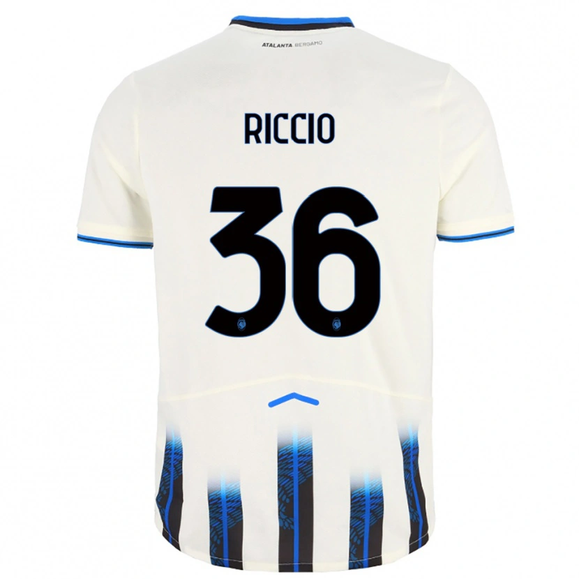 Danxen Dames Lorenzo Riccio #36 Wit Blauw Uitshirt Uittenue 2025/26 T-Shirt