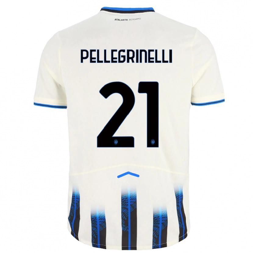 Danxen Dames Giorgia Pellegrinelli #21 Wit Blauw Uitshirt Uittenue 2025/26 T-Shirt