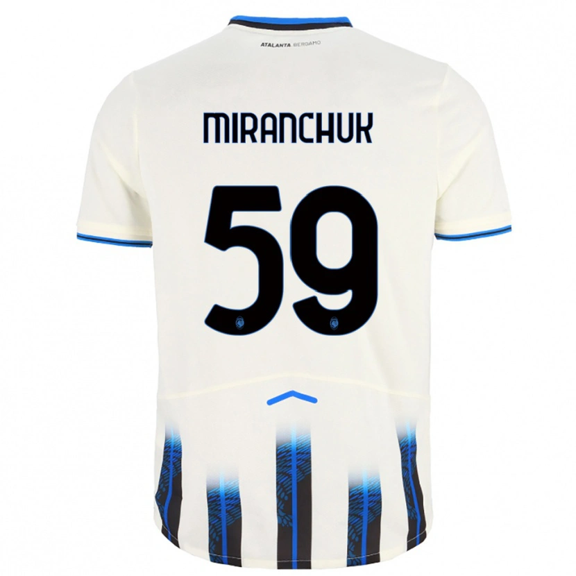Danxen Dames Aleksey Miranchuk #59 Wit Blauw Uitshirt Uittenue 2025/26 T-Shirt