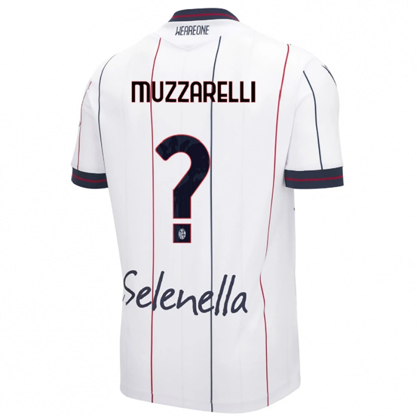 Danxen Dames Lorenzo Muzzarelli #0 Wit Koningsblauw Uitshirt Uittenue 2025/26 T-Shirt
