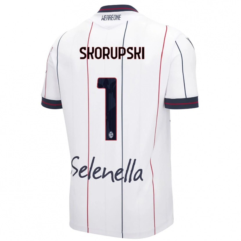 Danxen Dames Lukasz Skorupski #1 Wit Koningsblauw Uitshirt Uittenue 2025/26 T-Shirt