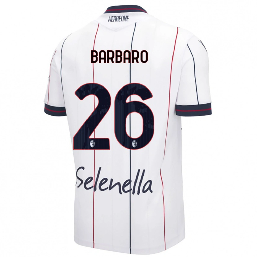 Danxen Dames Elia Barbaro #26 Wit Koningsblauw Uitshirt Uittenue 2025/26 T-Shirt