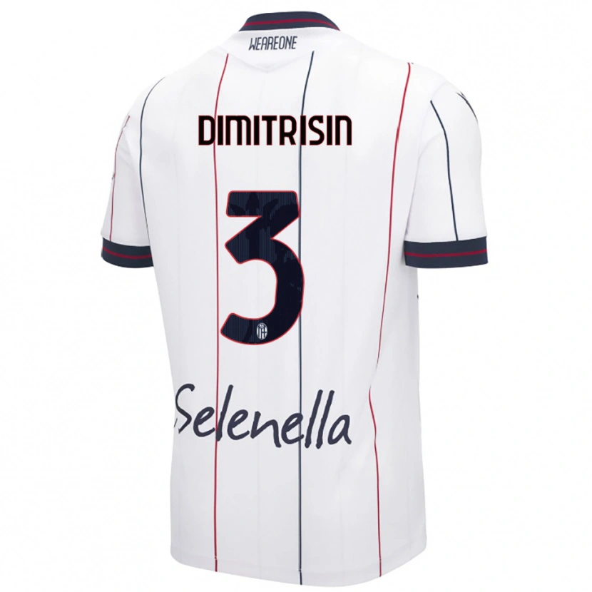 Danxen Dames Daniil Dimitrișin #3 Wit Koningsblauw Uitshirt Uittenue 2025/26 T-Shirt