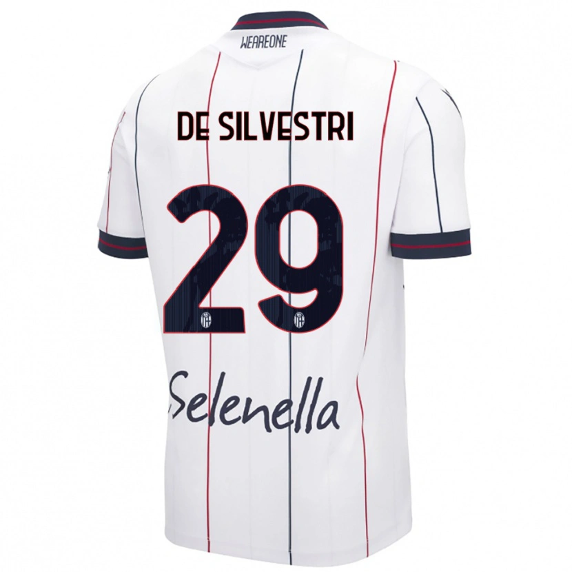 Danxen Dames Lorenzo De Silvestri #29 Wit Koningsblauw Uitshirt Uittenue 2025/26 T-Shirt