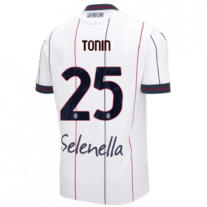 Danxen Dames Federico Tonin #25 Wit Koningsblauw Uitshirt Uittenue 2025/26 T-Shirt