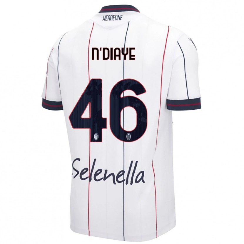 Danxen Dames Antoine N'diaye #46 Wit Koningsblauw Uitshirt Uittenue 2025/26 T-Shirt