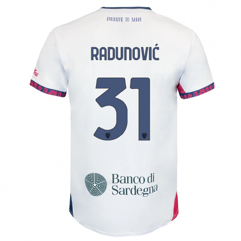 Danxen Dames Boris Radunović #31 Wit Marineblauw Rood Uitshirt Uittenue 2025/26 T-Shirt