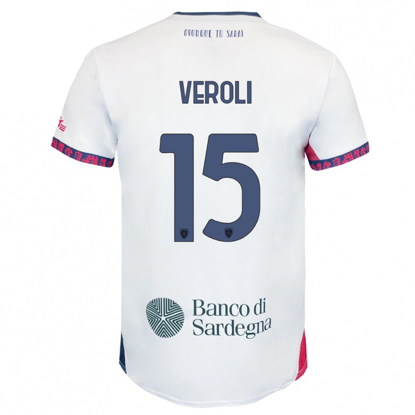 Danxen Dames Davide Veroli #15 Wit Marineblauw Rood Uitshirt Uittenue 2025/26 T-Shirt
