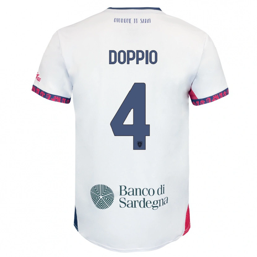 Danxen Dames Andrea Doppio #4 Wit Marineblauw Rood Uitshirt Uittenue 2025/26 T-Shirt
