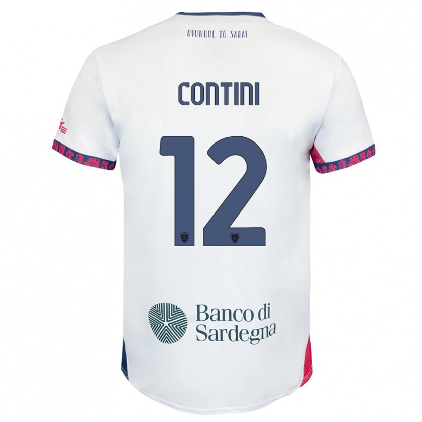 Danxen Dames Federico Contini #12 Wit Marineblauw Rood Uitshirt Uittenue 2025/26 T-Shirt