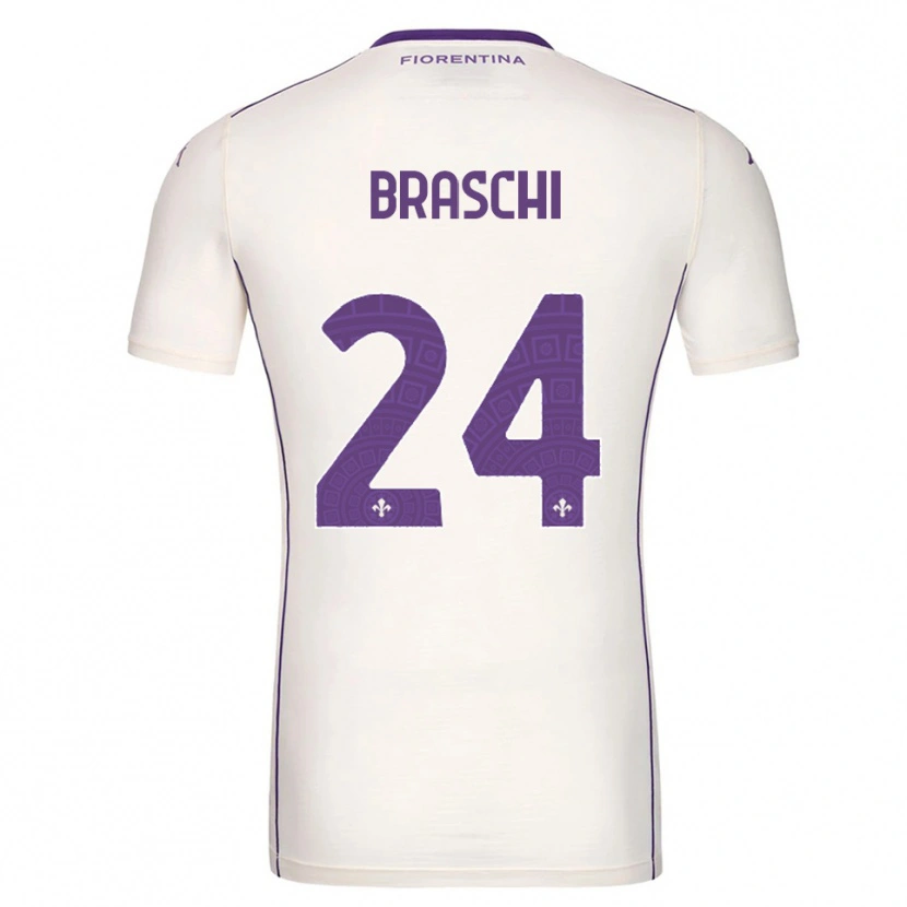 Danxen Dames Riccardo Braschi #24 Wit Paars Rood Uitshirt Uittenue 2025/26 T-Shirt