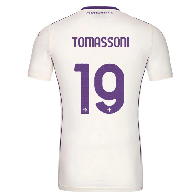 Danxen Dames Emma Tomassoni #19 Wit Paars Rood Uitshirt Uittenue 2025/26 T-Shirt