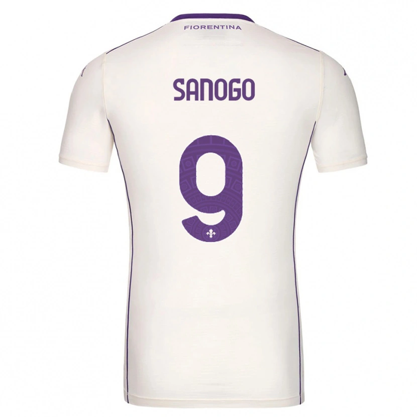 Danxen Dames Bassidy Sanogo #9 Wit Paars Rood Uitshirt Uittenue 2025/26 T-Shirt