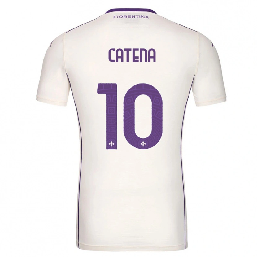 Danxen Dames Michela Catena #10 Wit Paars Rood Uitshirt Uittenue 2025/26 T-Shirt