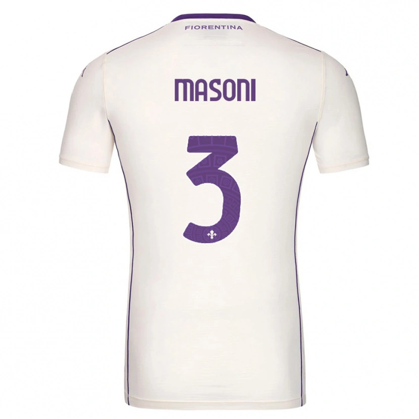 Danxen Dames Tommaso Masoni #3 Wit Paars Rood Uitshirt Uittenue 2025/26 T-Shirt