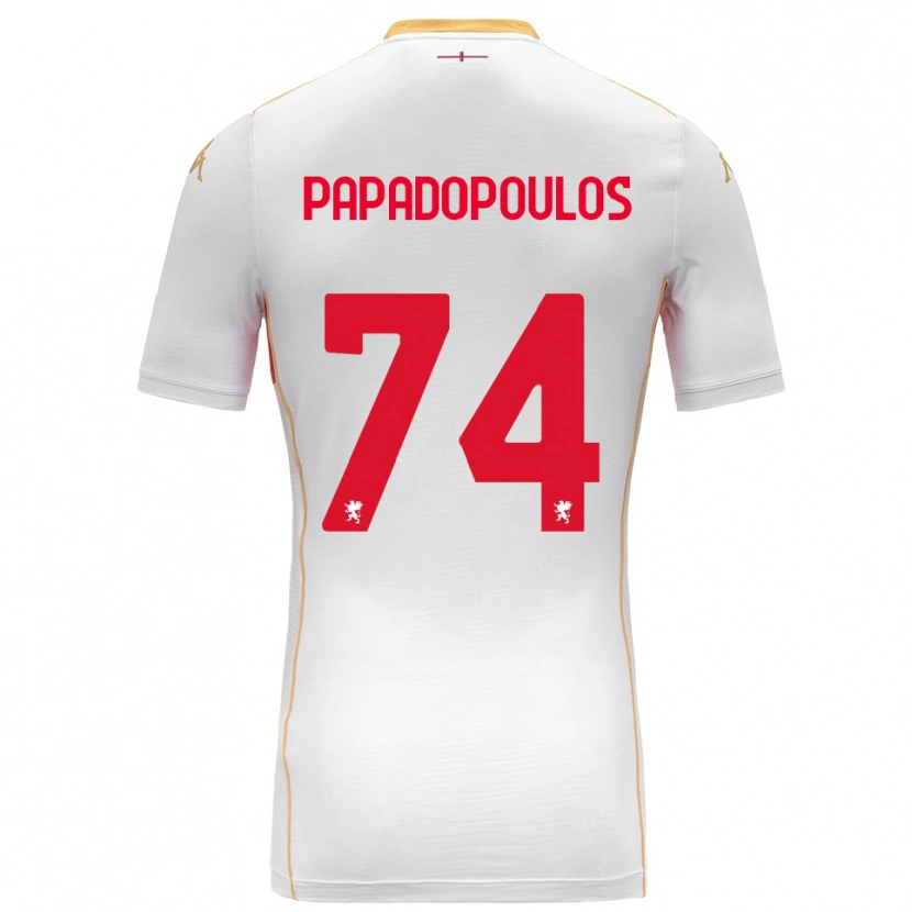Danxen Dames Christos Papadopoulos #74 Wit Rood Uitshirt Uittenue 2025/26 T-Shirt
