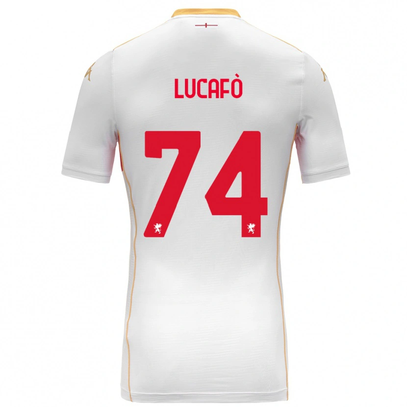Danxen Dames Sara Lucafò #74 Wit Rood Uitshirt Uittenue 2025/26 T-Shirt