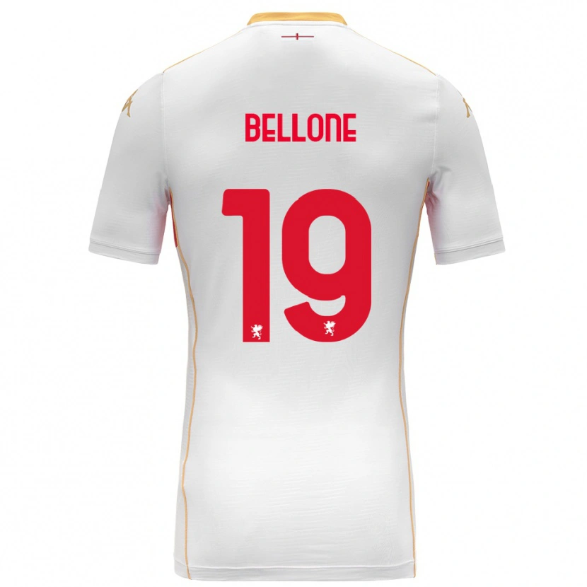 Danxen Dames Francesco Bellone #19 Wit Rood Uitshirt Uittenue 2025/26 T-Shirt