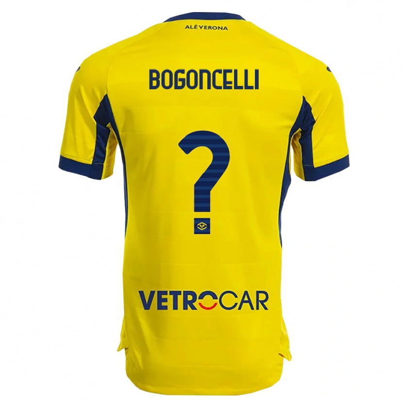 Danxen Dames Pietro Bogoncelli #0 Geel Marineblauw Uitshirt Uittenue 2025/26 T-Shirt