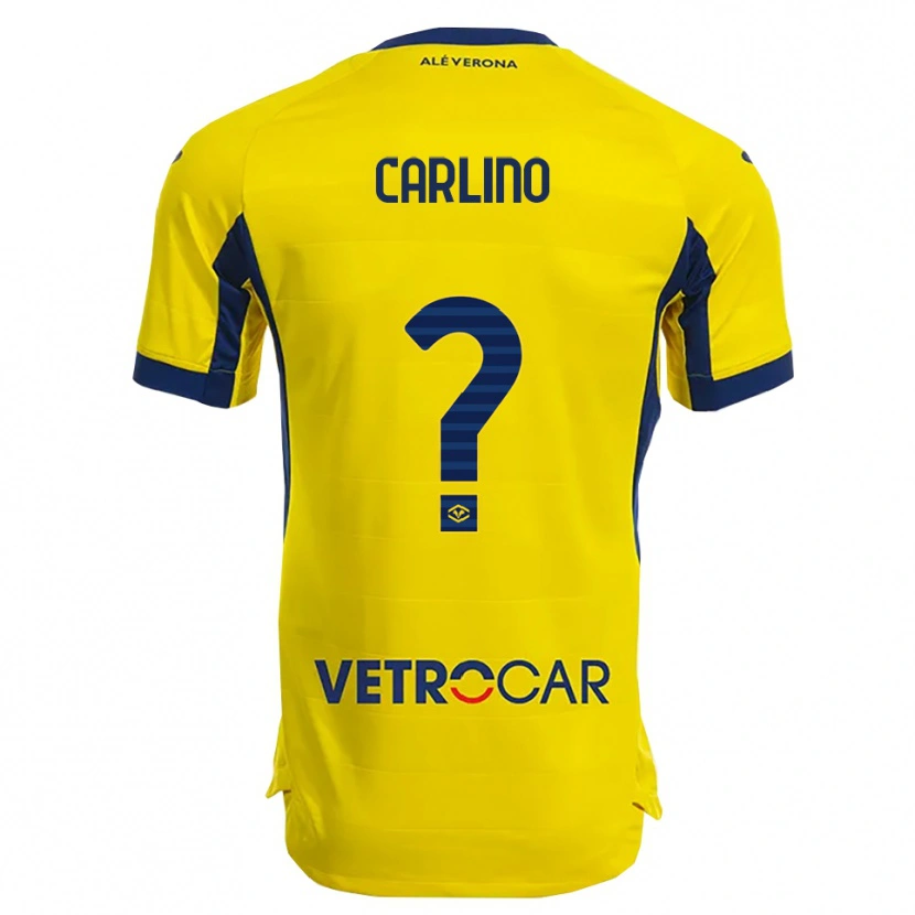 Danxen Dames Luca Carlino #0 Geel Marineblauw Uitshirt Uittenue 2025/26 T-Shirt