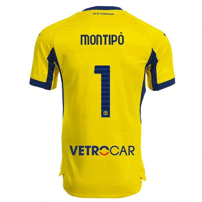 Danxen Dames Lorenzo Montipò #1 Geel Marineblauw Uitshirt Uittenue 2025/26 T-Shirt