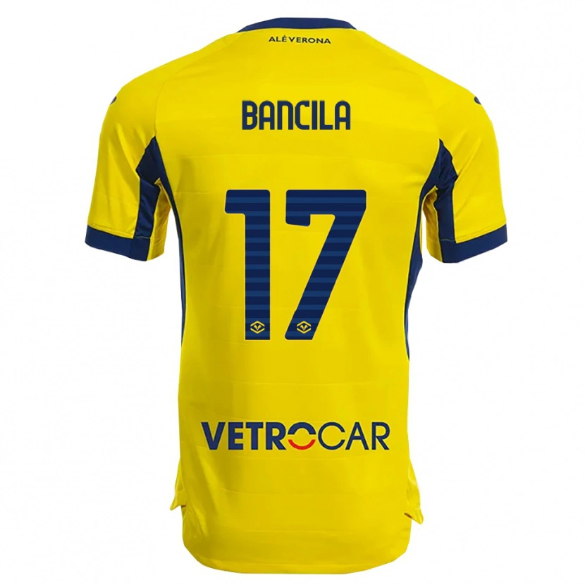 Danxen Dames Darius Bancila #17 Geel Marineblauw Uitshirt Uittenue 2025/26 T-Shirt