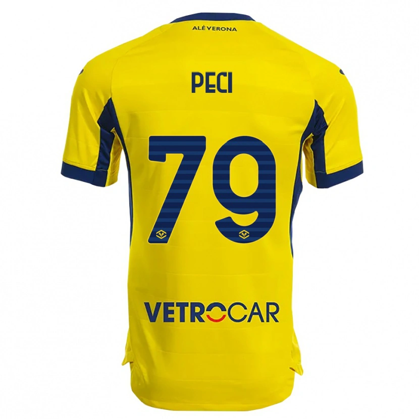Danxen Dames Jurgen Peci #79 Geel Marineblauw Uitshirt Uittenue 2025/26 T-Shirt