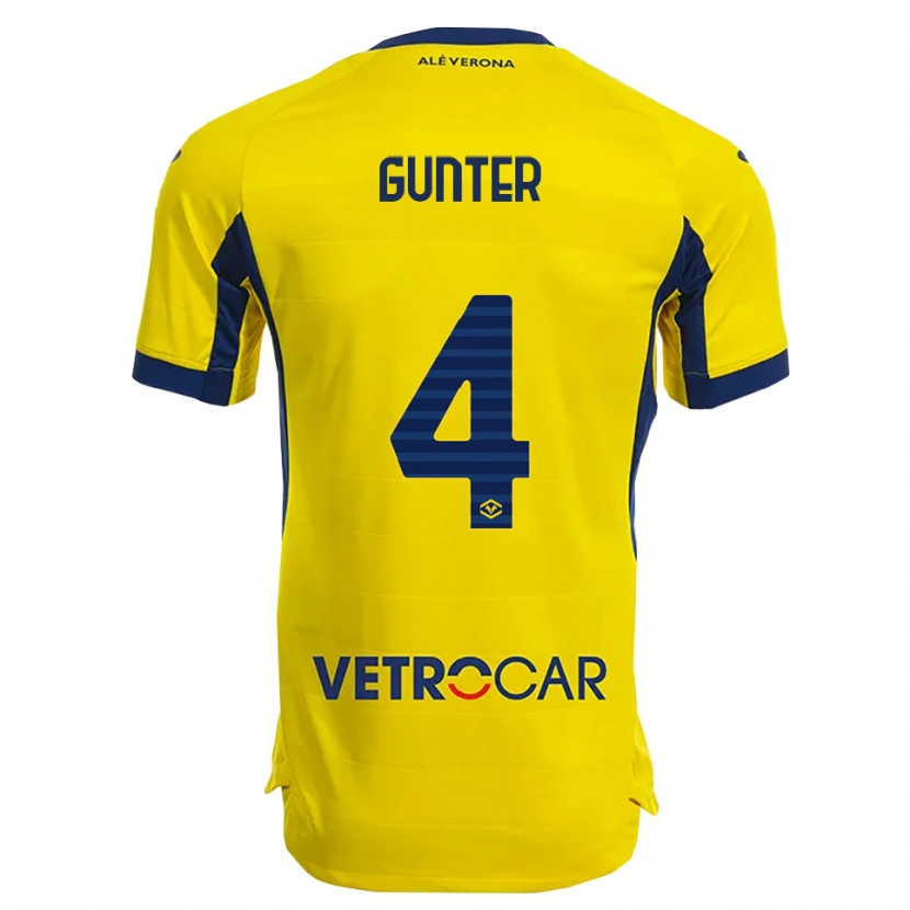 Danxen Dames Koray Günter #4 Geel Marineblauw Uitshirt Uittenue 2025/26 T-Shirt