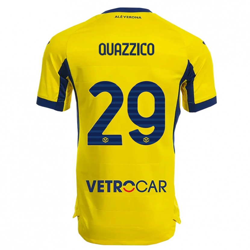 Danxen Dames Francesca Quazzico #29 Geel Marineblauw Uitshirt Uittenue 2025/26 T-Shirt