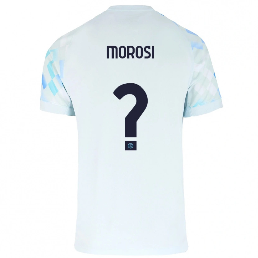 Danxen Dames Cesare Morosi #0 Wit Blauw Uitshirt Uittenue 2025/26 T-Shirt