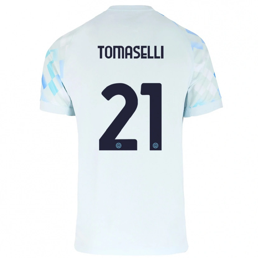 Danxen Dames Martina Tomaselli #21 Wit Blauw Uitshirt Uittenue 2025/26 T-Shirt