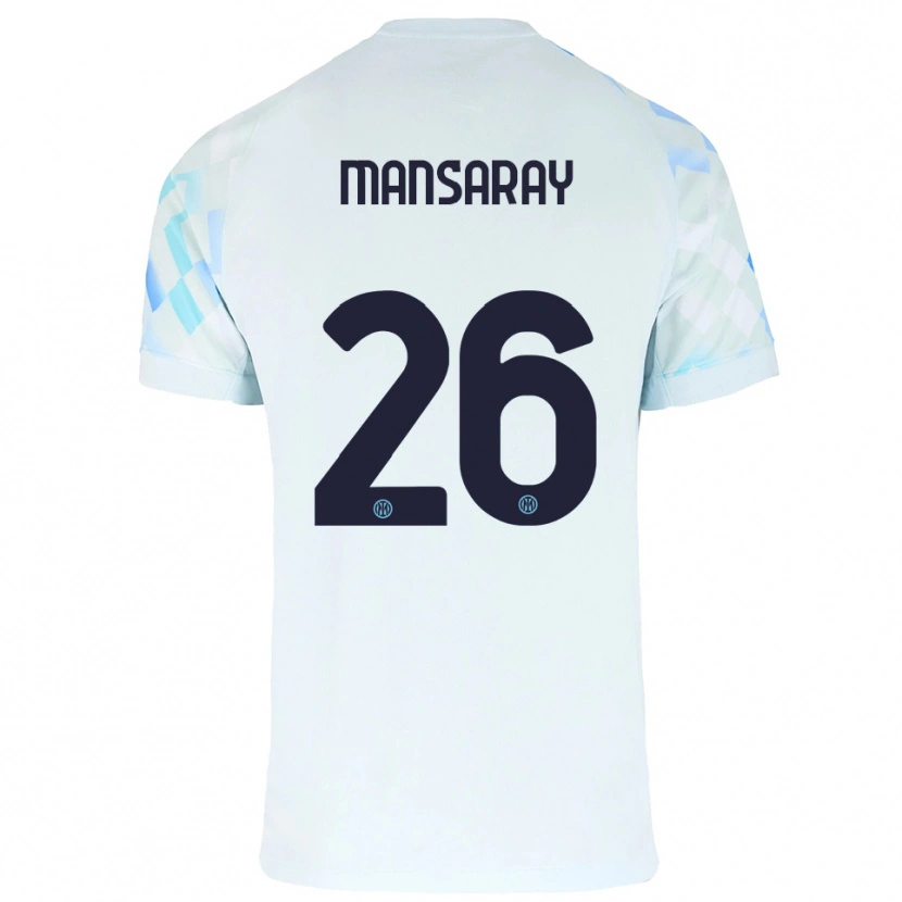 Danxen Dames Jasmin Mansaray #26 Wit Blauw Uitshirt Uittenue 2025/26 T-Shirt
