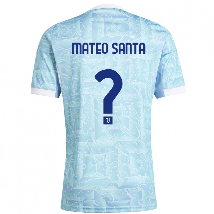 Danxen Dames Mateo Santa Maria #0 Hemelblauw Geel Uitshirt Uittenue 2025/26 T-Shirt