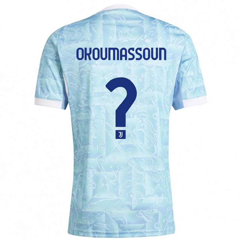 Danxen Dames Ismaele Okoumassoun #0 Hemelblauw Geel Uitshirt Uittenue 2025/26 T-Shirt