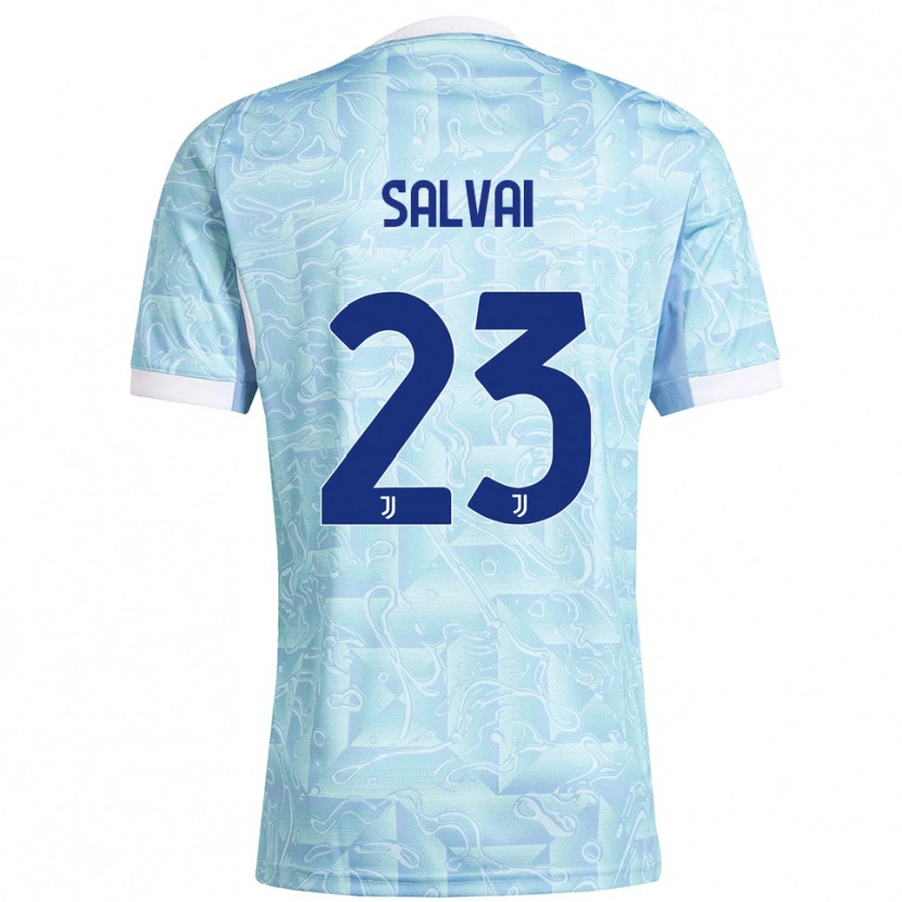 Danxen Dames Cecilia Salvai #23 Hemelblauw Geel Uitshirt Uittenue 2025/26 T-Shirt