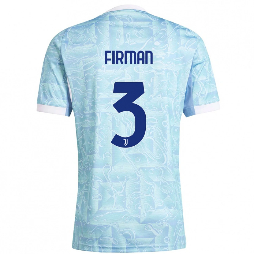 Danxen Dames Andriy Firman #3 Hemelblauw Geel Uitshirt Uittenue 2025/26 T-Shirt