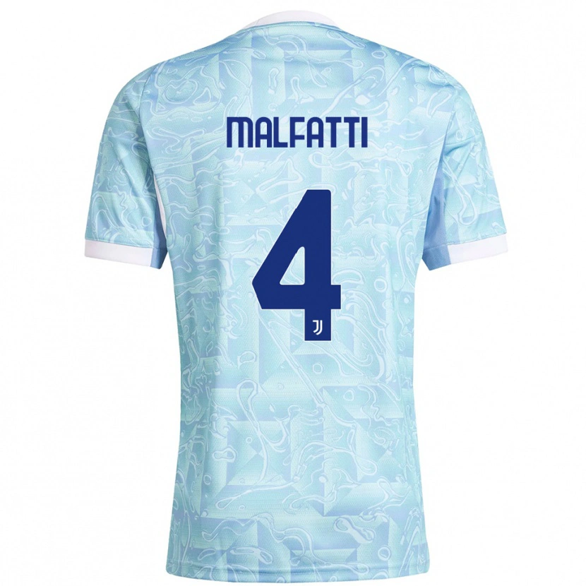 Danxen Dames Tiago Malfatti #4 Hemelblauw Geel Uitshirt Uittenue 2025/26 T-Shirt