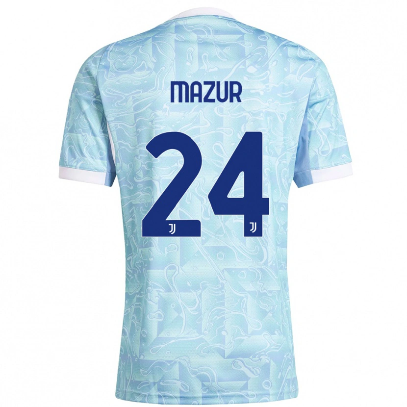 Danxen Dames Patryk Mazur #24 Hemelblauw Geel Uitshirt Uittenue 2025/26 T-Shirt