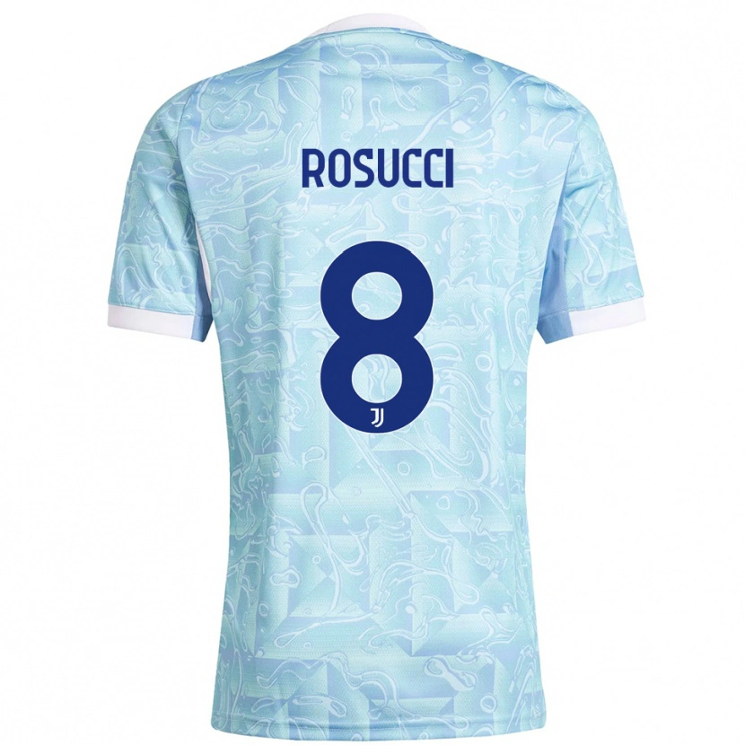 Danxen Dames Martina Rosucci #8 Hemelblauw Geel Uitshirt Uittenue 2025/26 T-Shirt