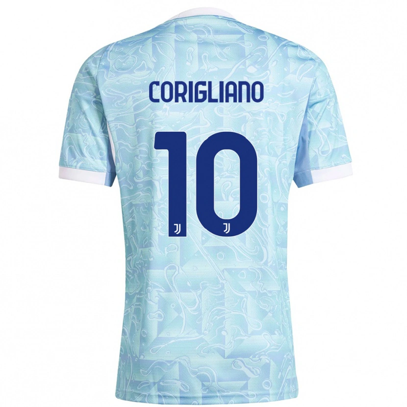 Danxen Dames Thomas Corigliano #10 Hemelblauw Geel Uitshirt Uittenue 2025/26 T-Shirt