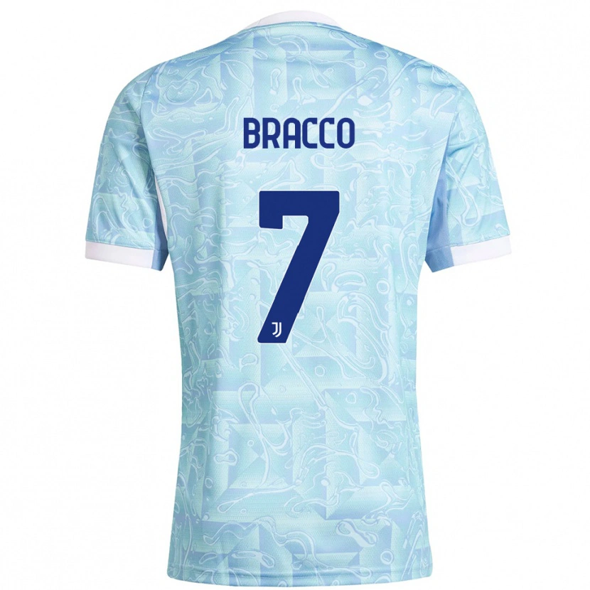 Danxen Dames Luca Bracco #7 Hemelblauw Geel Uitshirt Uittenue 2025/26 T-Shirt