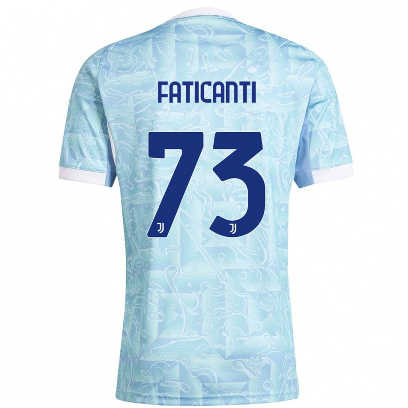 Danxen Dames Giacomo Faticanti #73 Hemelblauw Geel Uitshirt Uittenue 2025/26 T-Shirt