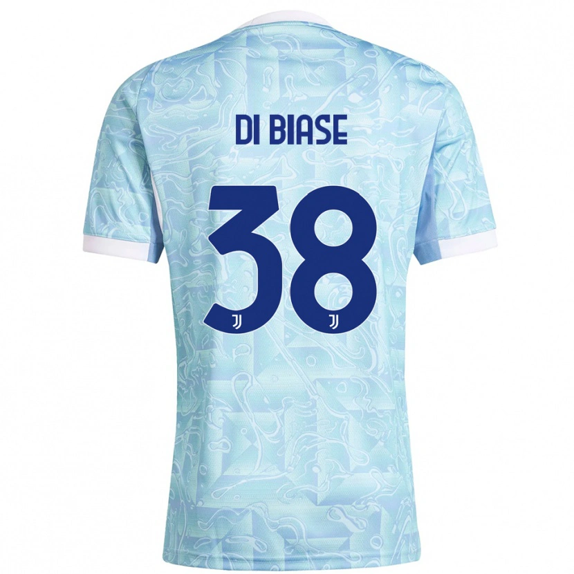 Danxen Dames Gianmarco Di Biase #38 Hemelblauw Geel Uitshirt Uittenue 2025/26 T-Shirt