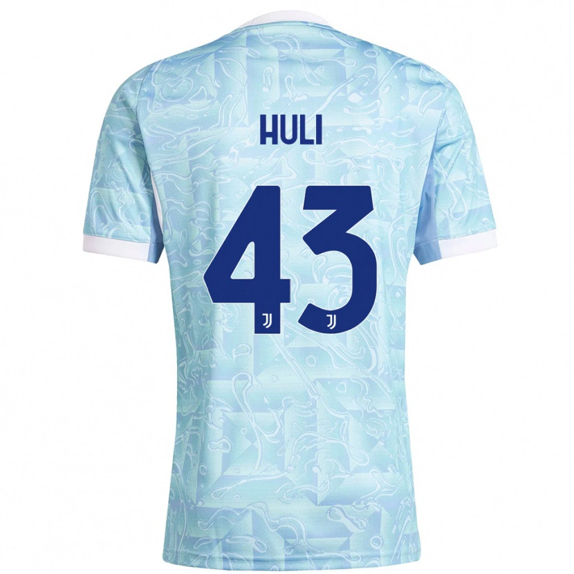 Danxen Dames Raffaele Huli #43 Hemelblauw Geel Uitshirt Uittenue 2025/26 T-Shirt