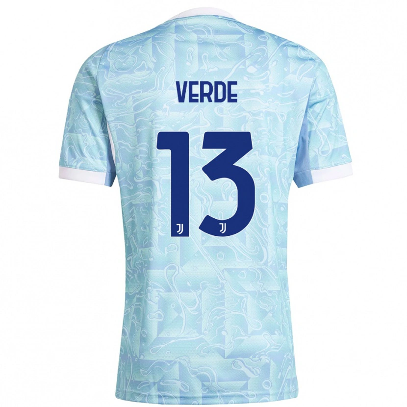 Danxen Dames Francesco Verde #13 Hemelblauw Geel Uitshirt Uittenue 2025/26 T-Shirt