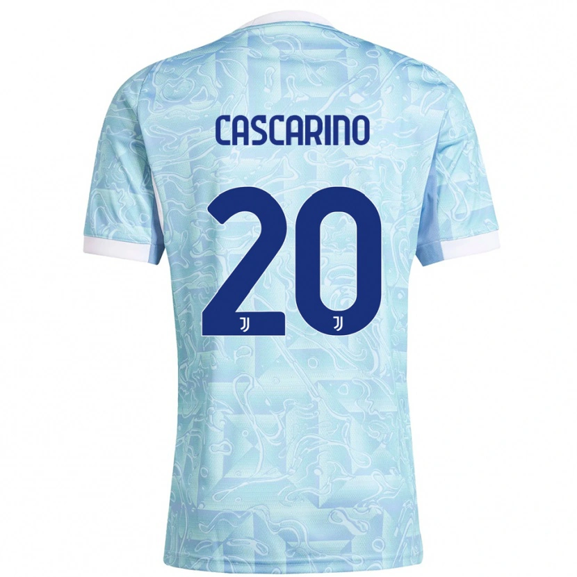 Danxen Dames Estelle Cascarino #20 Hemelblauw Geel Uitshirt Uittenue 2025/26 T-Shirt